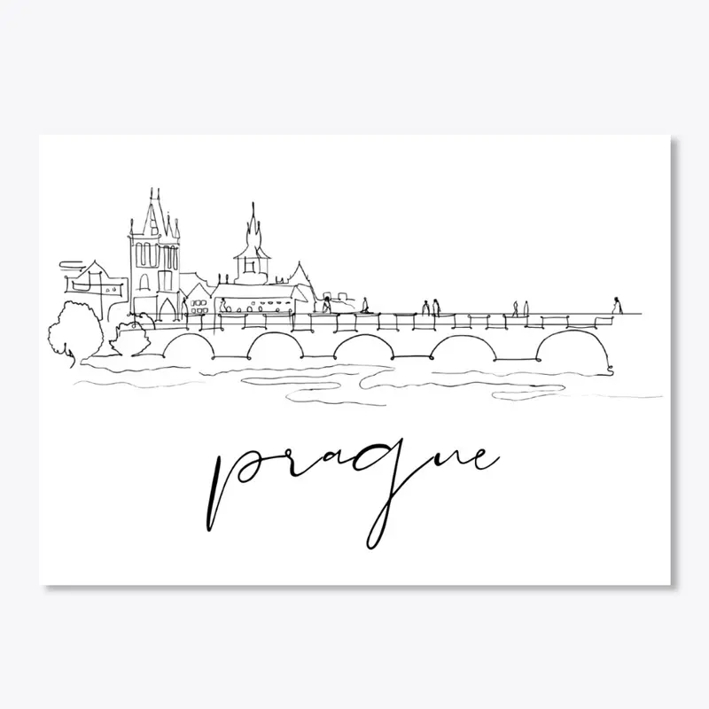 The Charles Bridge Prague (script font)